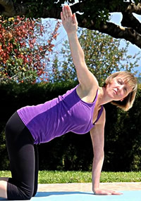 Cath Pilates outdoors